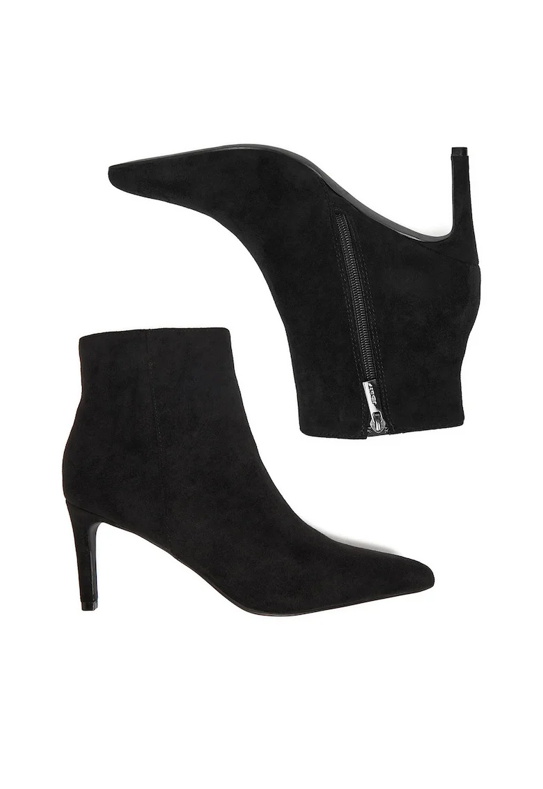 Botine dama,  negru, textil, CEO-R25AW09002-B
