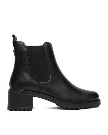 Botine  Piele naturala, Negru, Negru