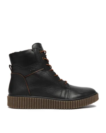 Botine dama,  piele naturala, negru Y4303-00