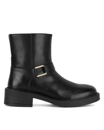 Botine dama,  piele naturala, negru WI32-E1060-02SB