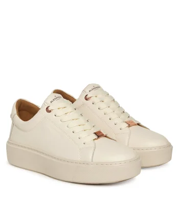 Tenisi dama,  ALBCLHW-8012, piele naturala, alb