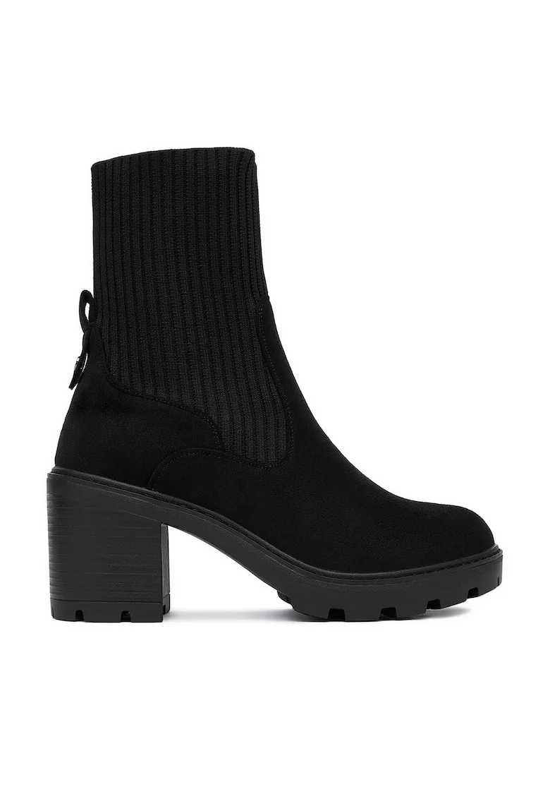 Botine dama HX22060-52,  Textil, Negru