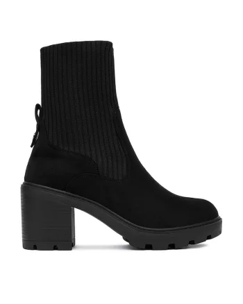 Botine dama HX22060-52,  Textil, Negru