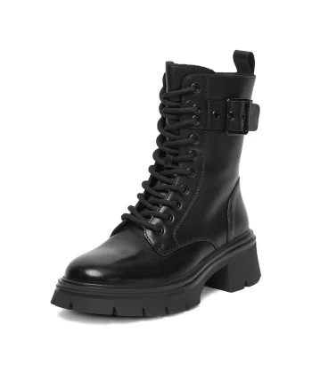 Ghete dama C-AMARA-MX1065-10,  Piele naturala, Negru