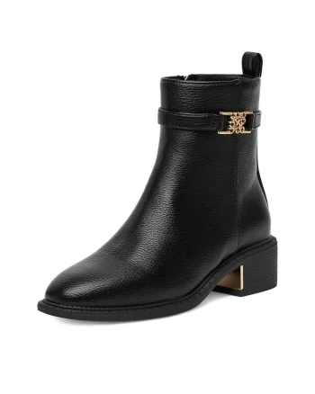 Botine dama CEO-GAJDA-01,  Textil, Negru