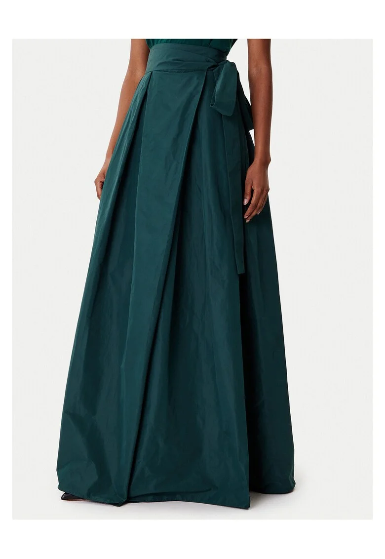 Fusta maxi dama  verde, material usor