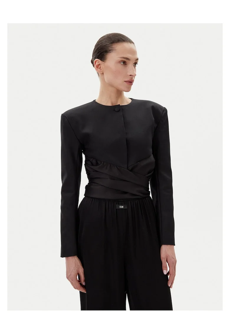 Sacou dama  negru, material elegant