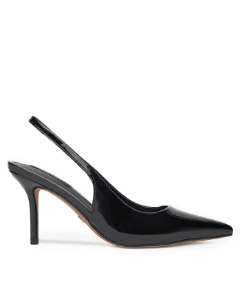 Pantofi dama,  tocuri, negru, piele ecologica