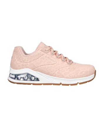 Pantofi sport din piele ecologica cu model cu animal print Uno 2-In-Kat-Neato, Roz prafuit