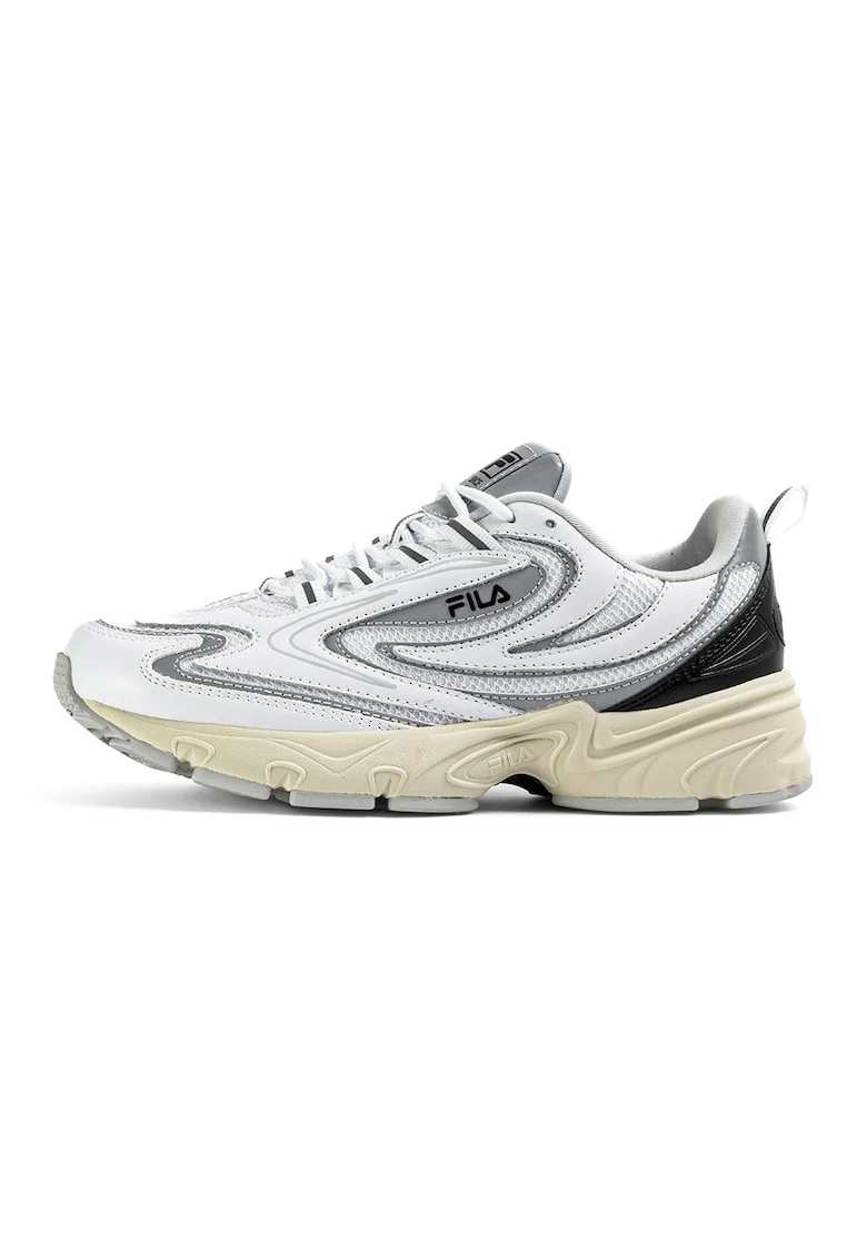 Pantofi sport cu insertii din material textil Actix, Alb murdar/Argintiu