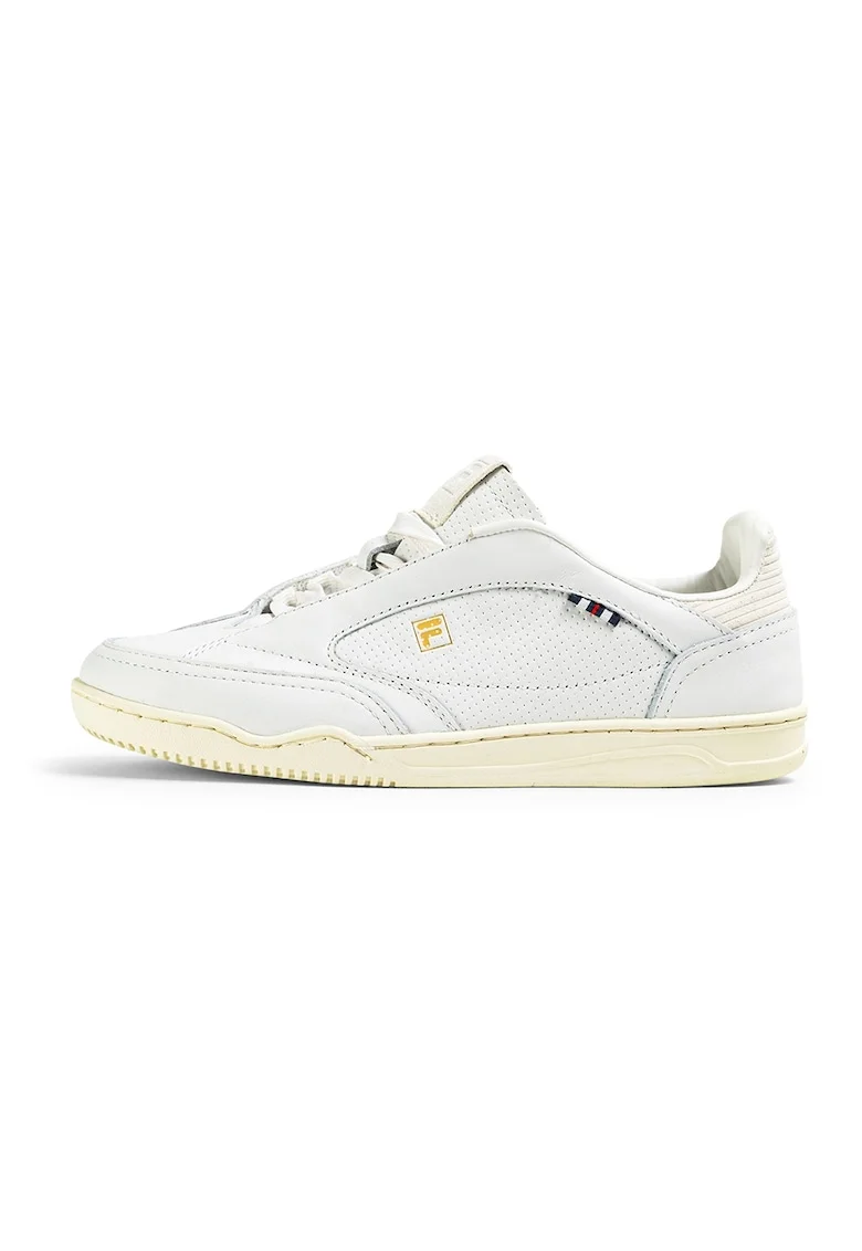 Pantofi sport low-cut din piele Slantshot, Alb murdar
