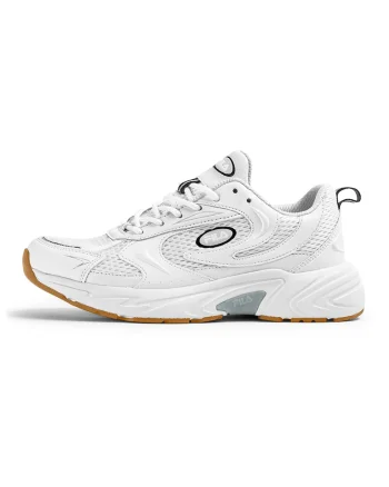 Pantofi sport demi-wedge din piele ecologica Kreatix, Alb murdar