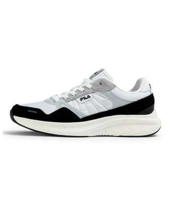Pantofi sport cu garnituri de piele intoarsa Skyleap, Alb/Negru/Gri deschis