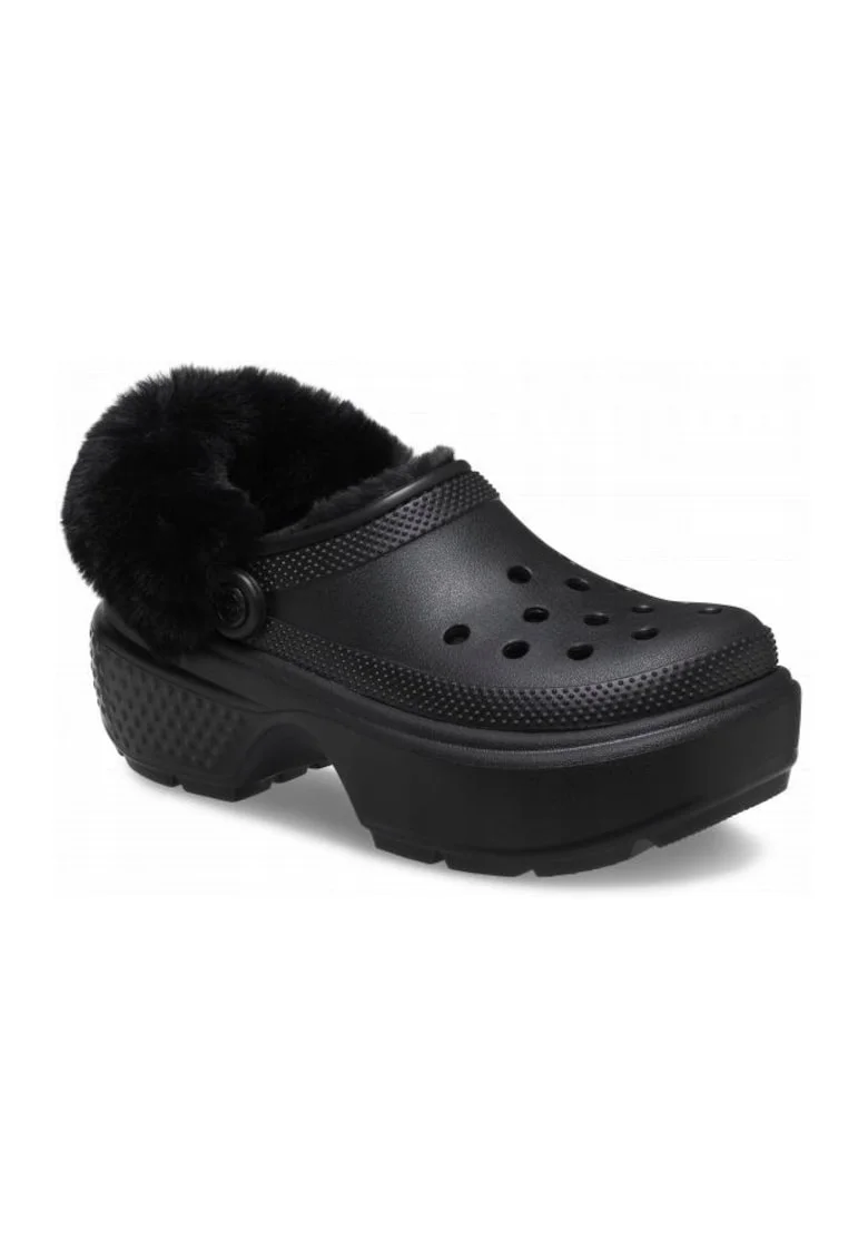 Saboti Izolati Femei,  Stomp Lined Clog, Negru, Bej