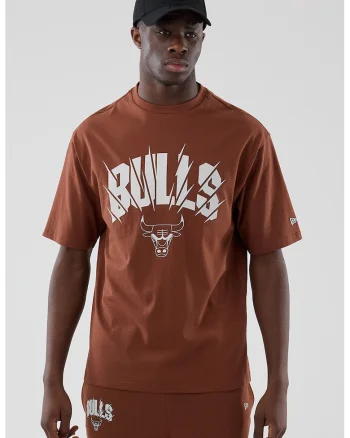 Tricou din amestec de bumbac cu imprimeu Core Plus, Maro Siena
