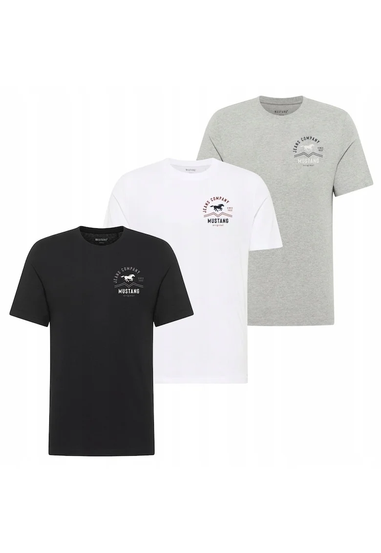 Set 3 Tricou Barbati,  Alex, M INTL, Multicolor, Bumbac, Design Clasic Casual, Ideal Pentru Uz Zilnic, Material Premium Confortabil, Croiala Regular Fit, Maneca Scurta