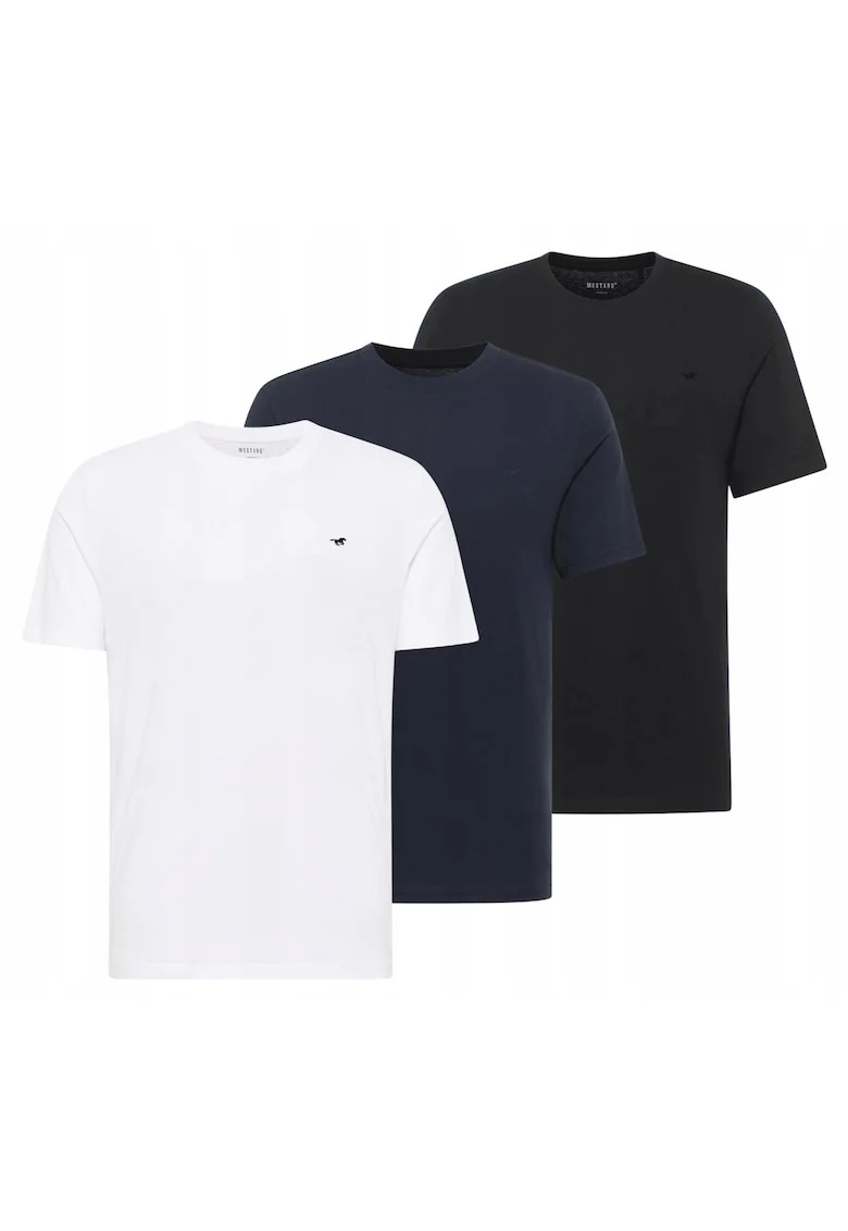 Set 3 Tricou Barbati,  Alex, XL INTL, Multicolor, Bumbac, Design Clasic Casual, Ideal Pentru Uz Zilnic, Material Premium Confortabil, Maneca Scurta, Croiala Regular Fit