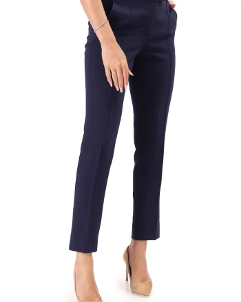 Pantaloni pana din stofa elastica PLJ-IO, Bleumarin