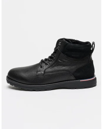 Ghete de piele si piele intoarsa Corporate, Negru