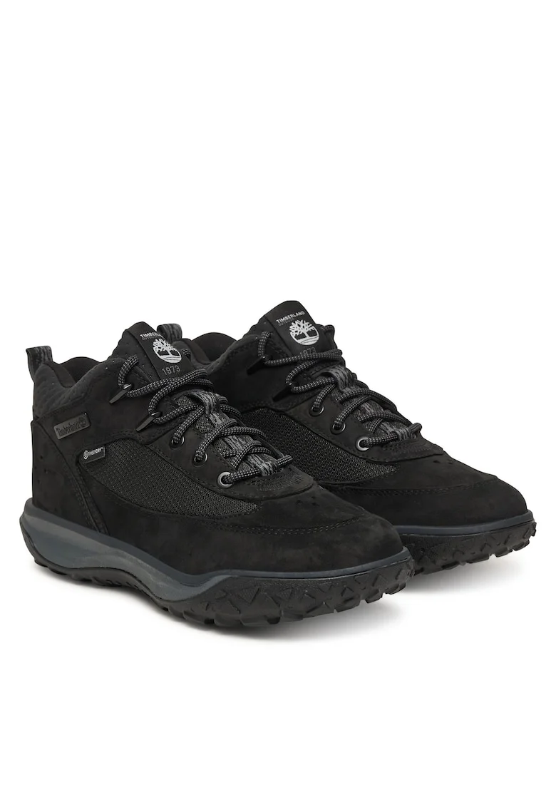 Ghete barbati,  TimberCush Motion 7, piele naturala, negru