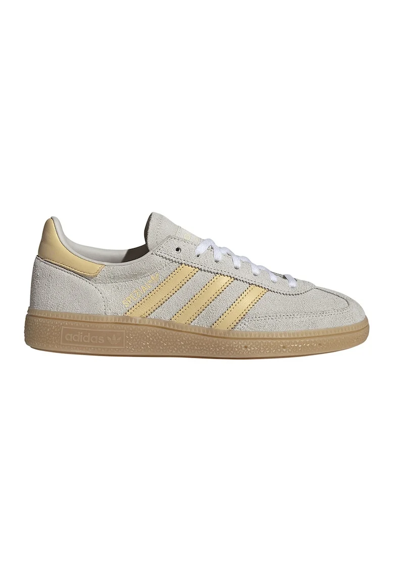 Pantofi din piele intoarsa si piele pentru handbal Spezial, Auriu/Gri deschis