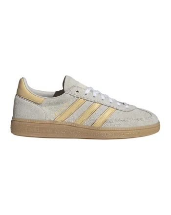 Pantofi din piele intoarsa si piele pentru handbal Spezial, Auriu/Gri deschis