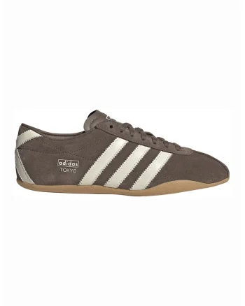 Pantofi sport Tokyo din piele intoarsa, Maro inchis/Alb murdar