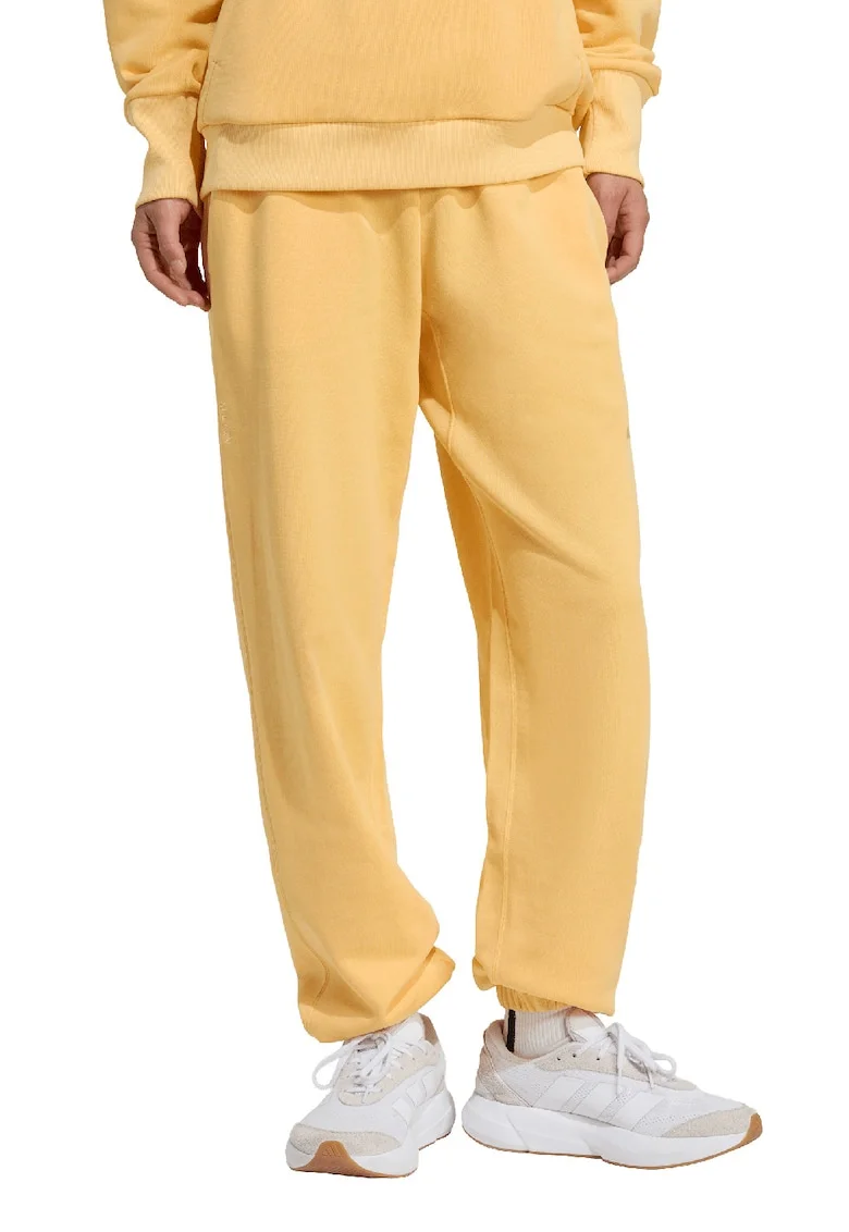 Pantaloni de trening din bumbac cu talie ajustabila ALL SZN, Galben deschis