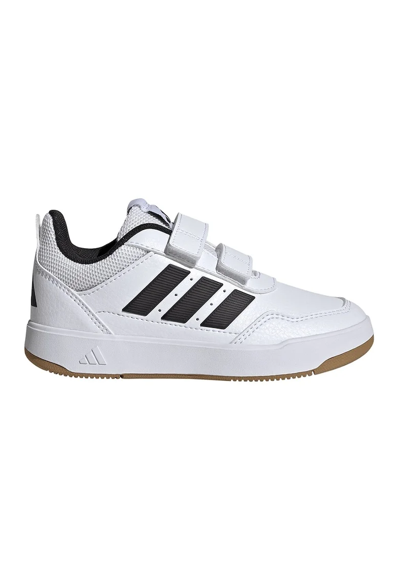 Pantofi sport Tensaur Sport 3.0 de piele ecologica cu velcro, Negru stins/Alb optic