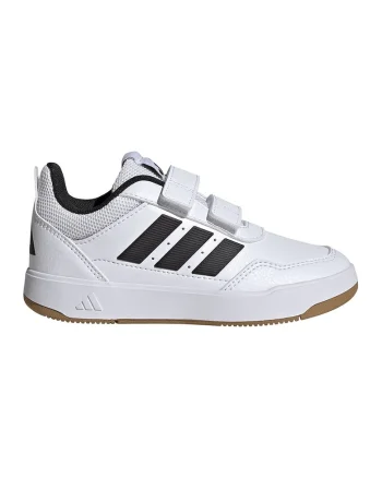 Pantofi sport Tensaur Sport 3.0 de piele ecologica cu velcro, Negru stins/Alb optic