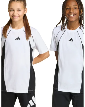 Tricou cu decolteu la baza gatului si maneci raglan, Alb/Negru