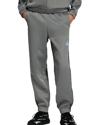 Pantaloni de trening cu logo si snur Stadium, Albastru glaciar/Gri inchis