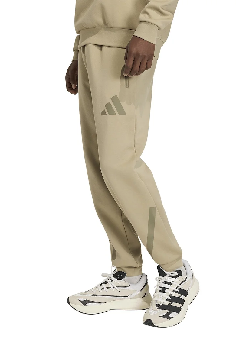 Pantaloni de trening relaxed fit cu snur Z.N.E., Bej/Maro camel