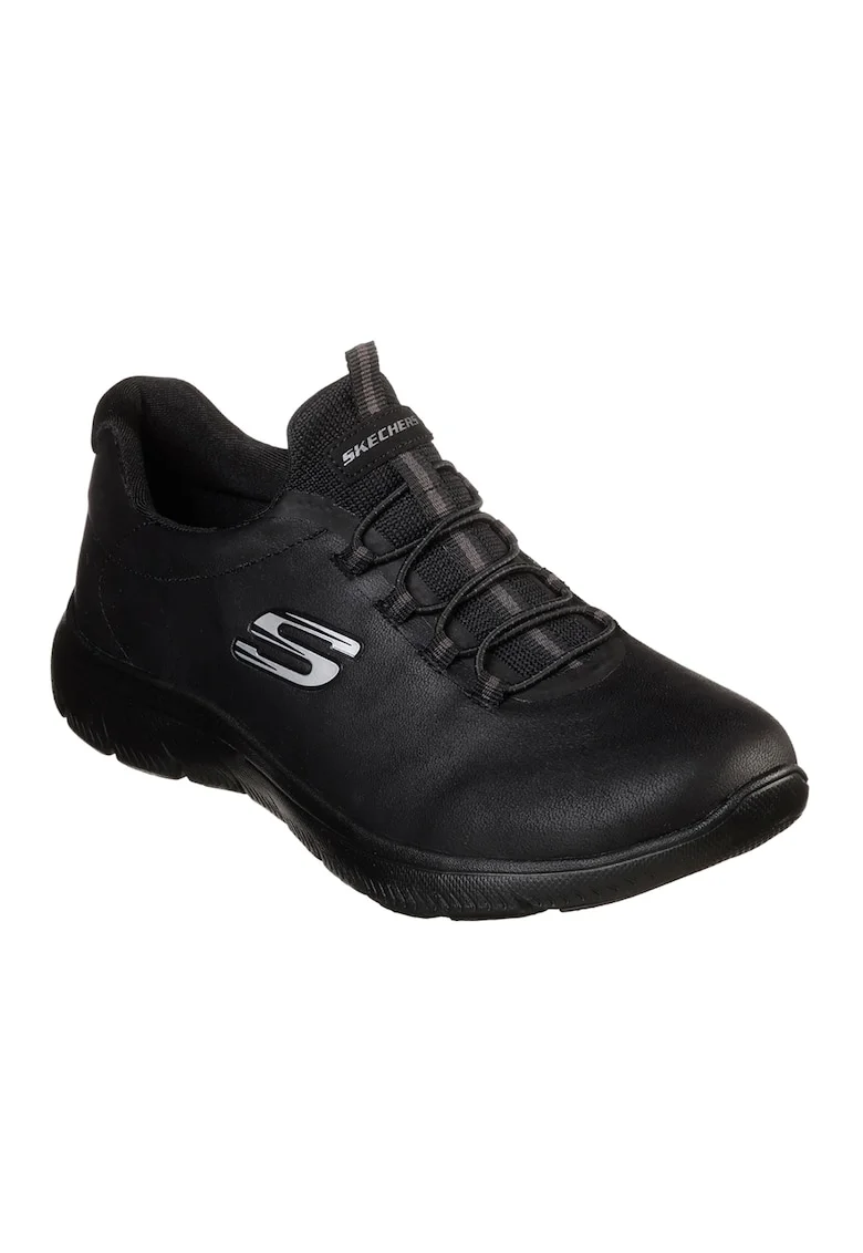 Pantofi sport slip-on din piele ecologica ITZ Bazik, Negru