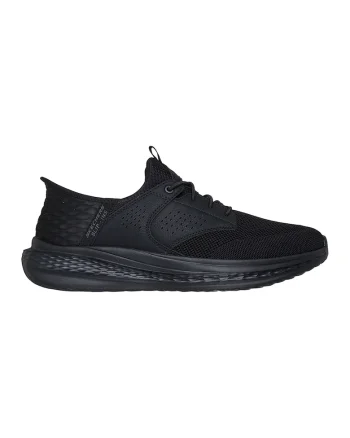 Pantofi sport cu segmente din piele ecologica Slip-ins® Slade Caster, Negru