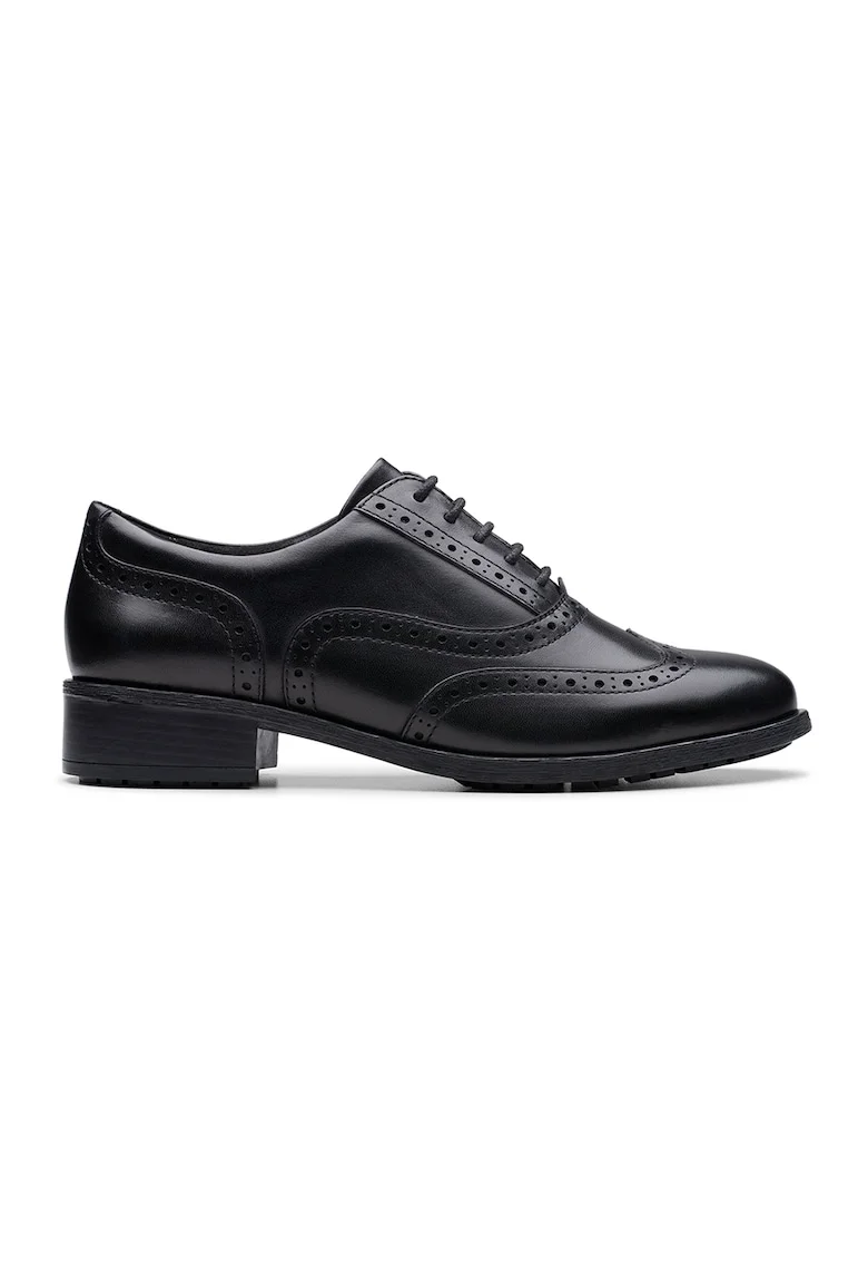Pantofi brogue de piele, Negru
