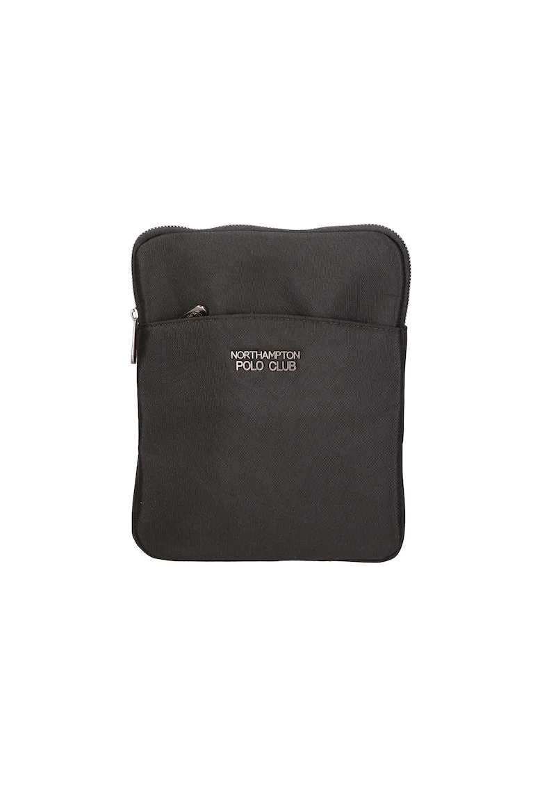 Geanta crossbody cu logo, Negru