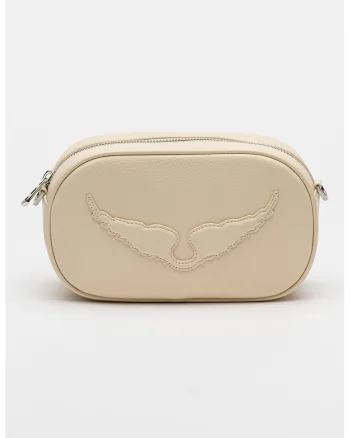 Geanta crossbody de piele Rock With You, Bej