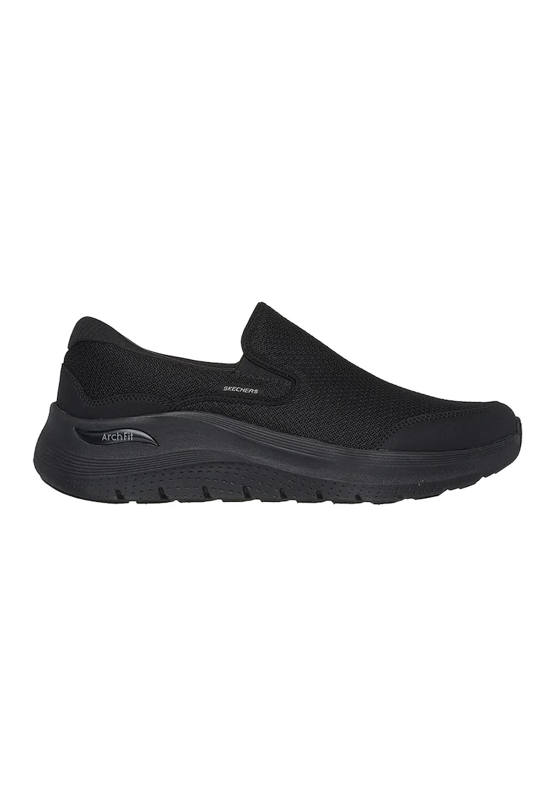 Pantofi sport slip-on cu insertii de piele Archfit-Vallo, Negru