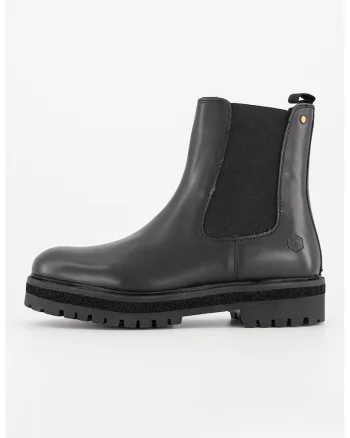 Ghete Chelsea din piele, Negru