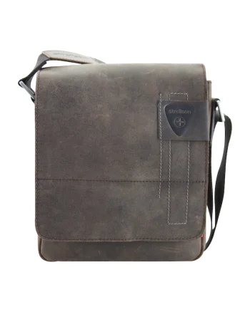 Geanta crossbody de piele, Maro