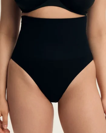 Chiloti modelatori cu talie inalta, Negru, Shrinky  XXL