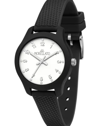 Ceas quartz decorat cu cristale zirconia, Negru