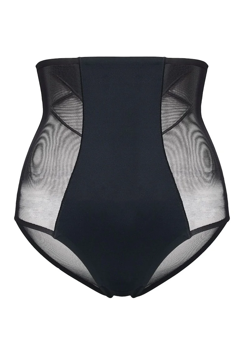 Chiloti tanga dama, modelatori cu talie inalta Negru Sculpt, Negru