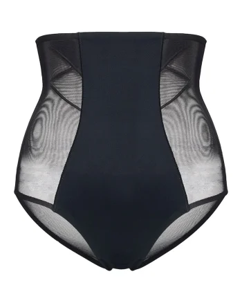 Chiloti tanga dama, modelatori cu talie inalta Negru Sculpt, Negru