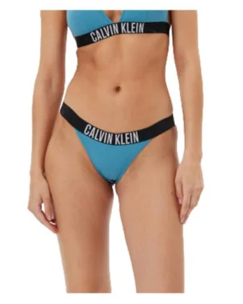 Slip de bikini dama,  albastru, 80% poliamida reciclata, 20% elastan,
