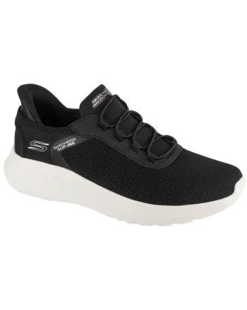 Pantofi sport slip-in din plasa si material sintetic Bobs, Alb/Negru