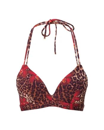 Sutien de baie cu model animal print, Multicolor