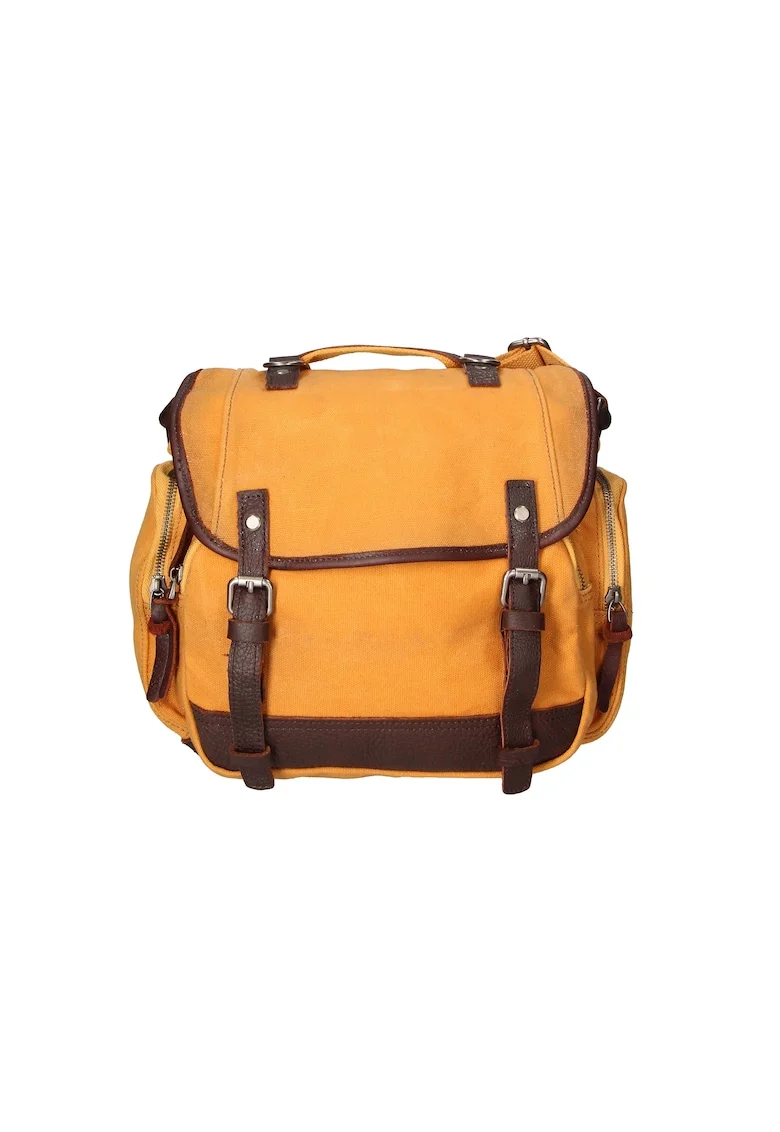 Geanta crossbody unisex cu buzunare multiple, Caramel