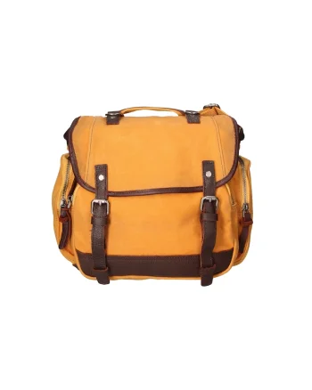 Geanta crossbody unisex cu buzunare multiple, Caramel